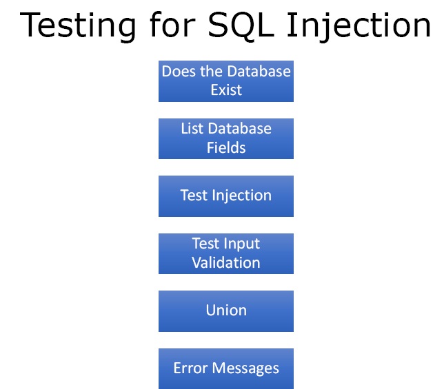 Testing For SQL Injection